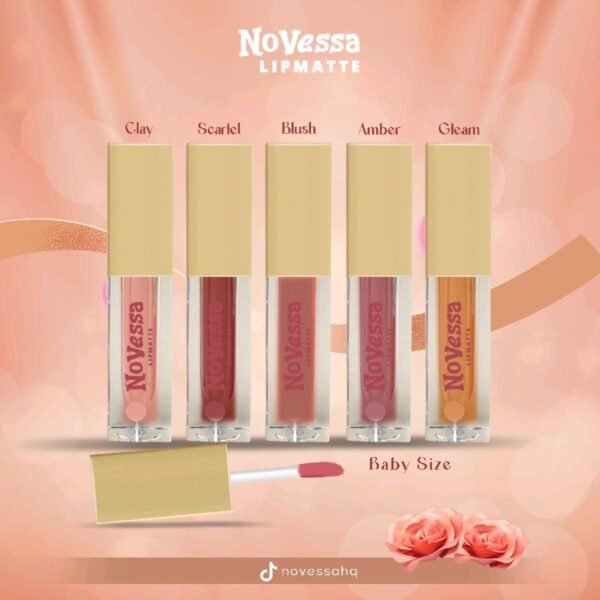 ( BABY SIZE ) Novessa Lipmatte | Transferproof | Waterproof | KKM APPROVED Lipstick Makeup